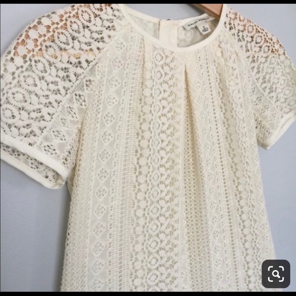 Banana Republic Ivory Lace Top